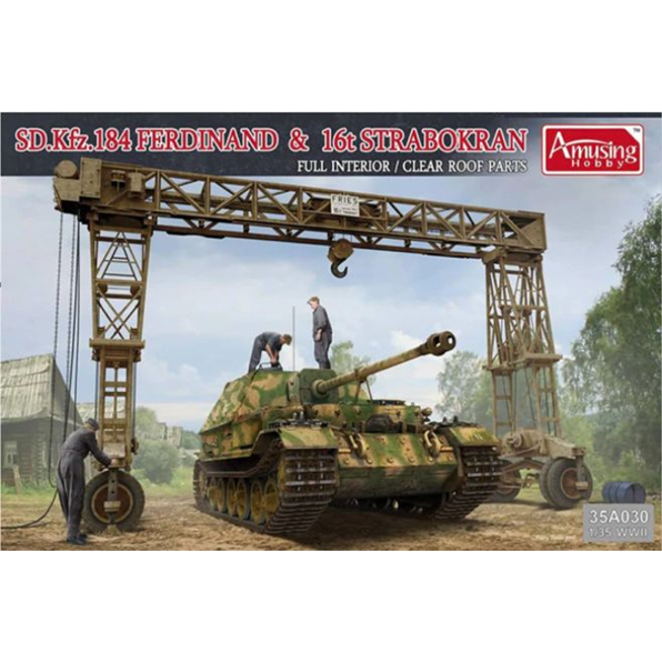 SD.Kfz.184 Ferdinand and 16t Strabokran (Full Interior/Clear Roof Parts)