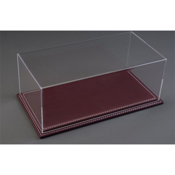 Maranello 1:18 Display Case with Burgundy Leather Base