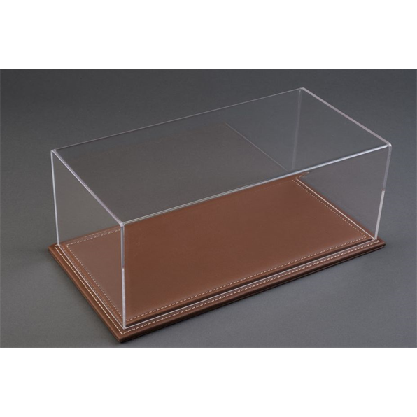 Maranello 1:24 Display Case with Brown Leather Base