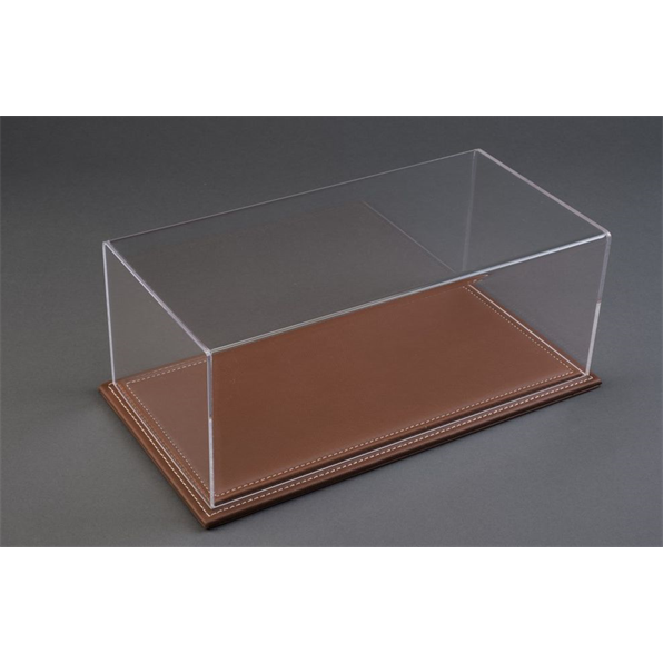 Maranello 1:43 Display Case with Brown Leather Base