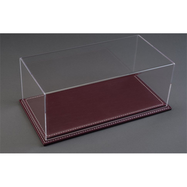 Maranello 1:43 Display Case with Burgundy Leather Base