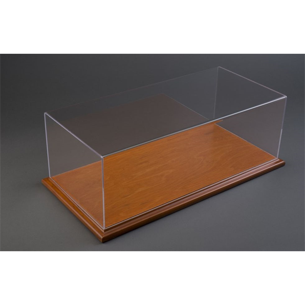 Molsheim 1:24 Display Case with Cherry Wood Base (Wide Edge)