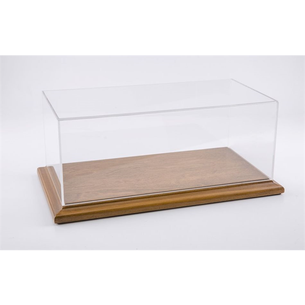 Molsheim 1:12 Display Case with Walnut Wood Base (Wide Edge)