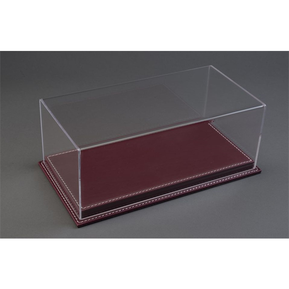 Mulhouse 1:18 Display Case with Burgundy Leather Base