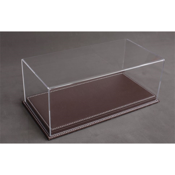 Mulhouse 1:18 Display Case with Dark Brown Leather Base