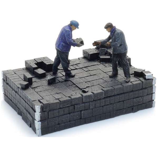 Stack of Briquettes Depot Broken Down Ready-Made, Painted