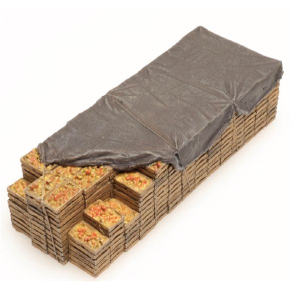 Cargo: Fruit Crates (60MM X 22MM) 1:87 Ready-Made, Painted