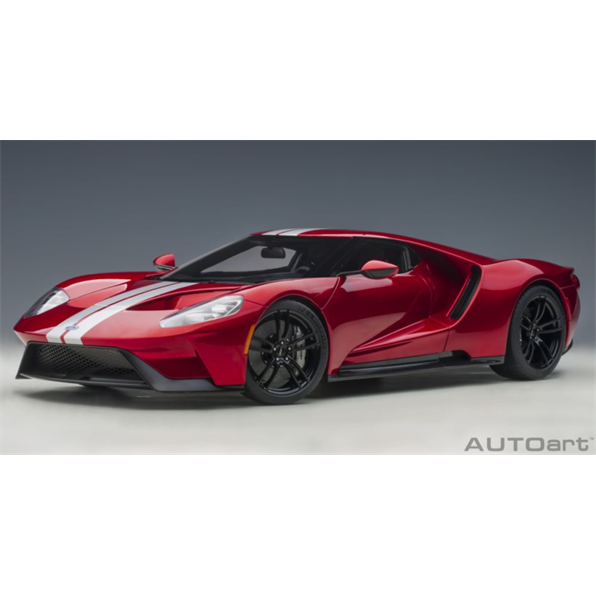 Ford GT 2017 Liquid Red/Silver Stripes