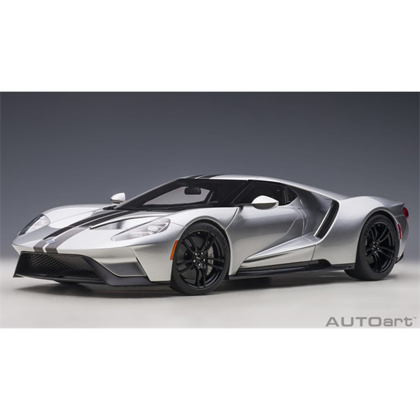 Ford GT 2017 Ingot Silver/Black Stripes