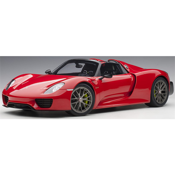 Porsche 918 Spyder 2013 (guards red) workable rear spoiler and fuel cap