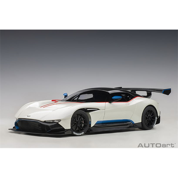Aston Martin Vulcan Stratus White with Blue and Red Stripes