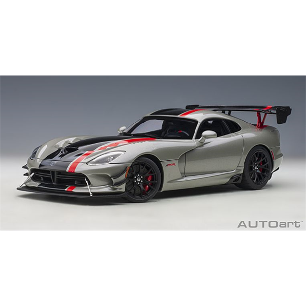 Dodge Viper ACR 2017 (Billet Silver Metallic with Black/Red Stripes)
