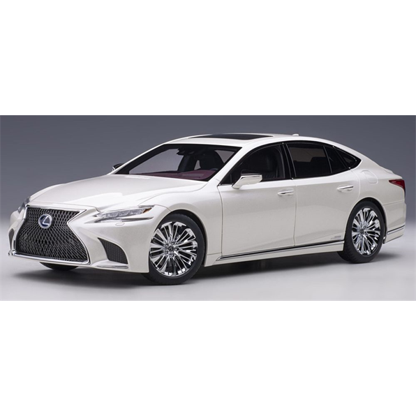 Lexus LS 500h 2018 Sonic White Metallic Crimson/Black Interior