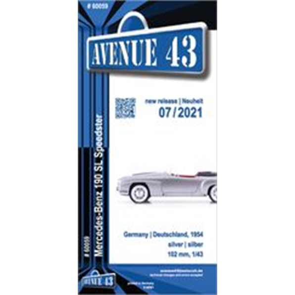 Leaflet #60059 Mercedes 190 SL (C6 long, 1 page)