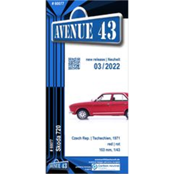 Leaflet for #60077 Skoda 720 (C6 long, 3-pages)