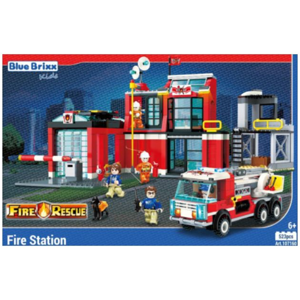 Fire Rescue Fire Station 'Blue Brixx Kids' (523pcs)