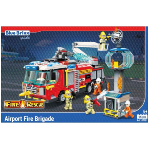 Fire Rescue Airport Fire Brigade 'Blue Brixx Kids' (647pcs)