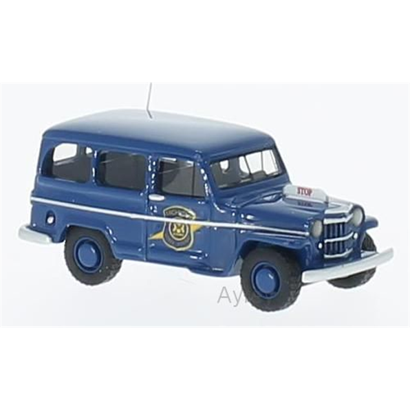 Jeep Willys Station Wagon, Blue, Police Michigan State Police