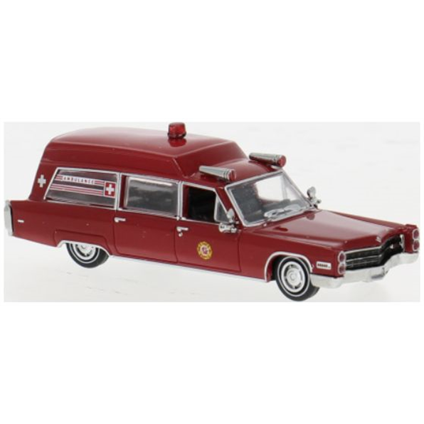 Cadillac Miller Meteor Ambulance Red 1966