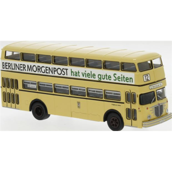 Bussing D2U Double Decker BVG Berliner Morgenpost 1960