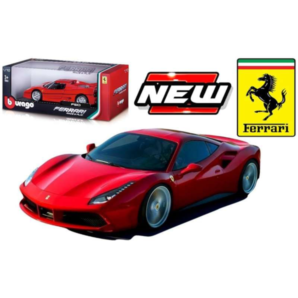 Ferrari 488 GTB - Red   (1:18)