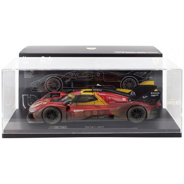 Ferrari 499P 3.0L Turbo V6 AF Corse #50 1st 24h Le Mans (After Race) w/Case