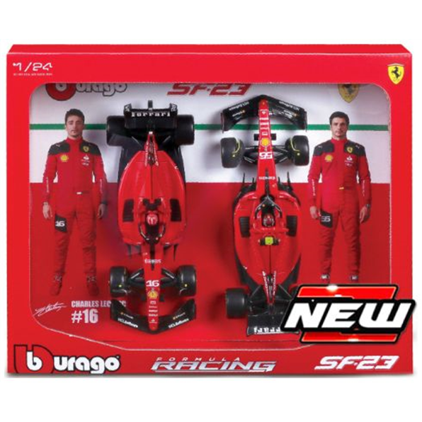 Ferrari SF-24 #16 Charles Leclerc + #55 Carlos Sainz 2024 2 Car Set
