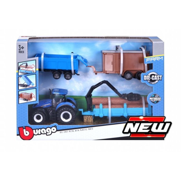 New Holland T7.315 Motorized w/Tipping Trailer/Livestock Trailer/Tree Forwarder