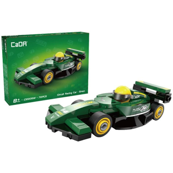 Mini Green Circuit Racing Car Brick Builder (70 pcs)