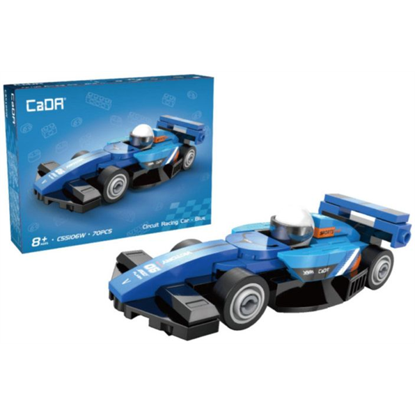 Mini Blue Circuit Racing Car Brick Builder (70 pcs)