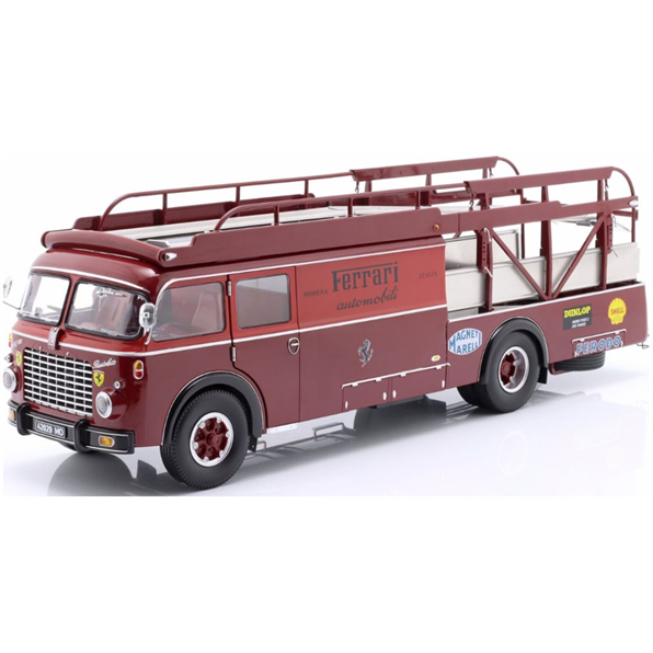 Fiat 642 RN2 Bartoletti Ferrari Race Car Transporter Dark Red