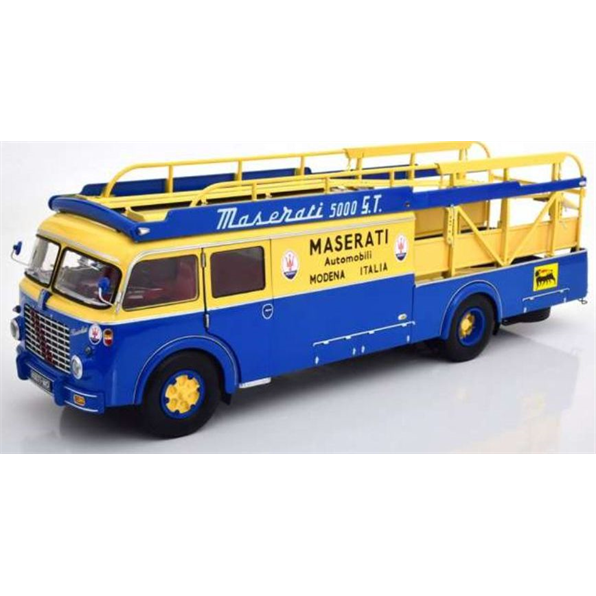 Fiat 642 RN2 Bartoletti Maserati Race Car Transporter 1957 Blue/Yellow