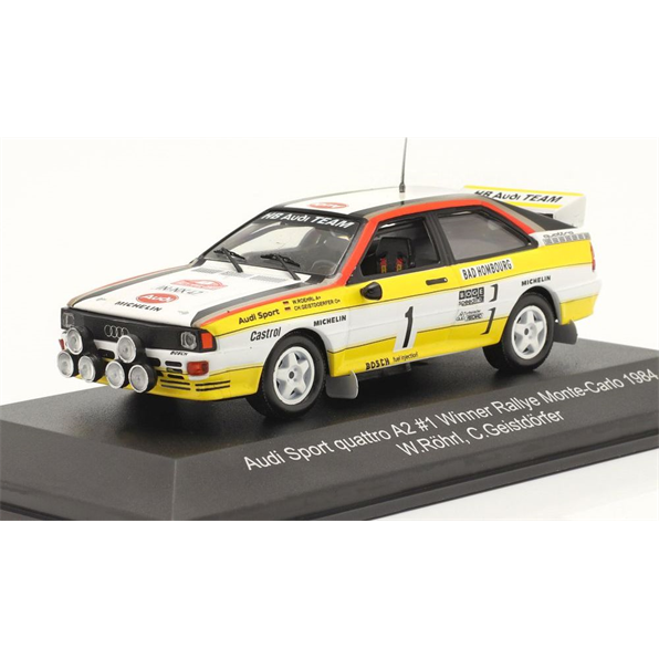 Audi quattro A2 #1 Sieger Rallye Monte Carlo 1984 Röhrl, Geistdörfer