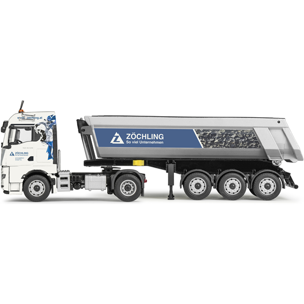 TGX GM 2 Axle Semi-Trailer Truck w/Schwarzmuller Round-Bottomed Dump Truck