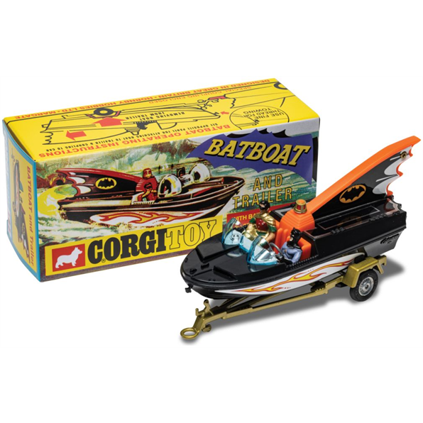 Bat Boat w/Batmobile and Robin Corgi Toys 107