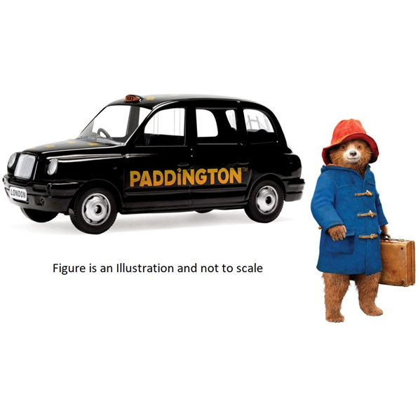 Paddington Bear London Taxi and Paddington Bear Figure