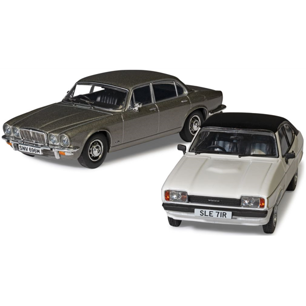 Screen Stars Ford Capri Mk2 2.0S Diamond White + Jaguar XJ6 Series 2 Silver