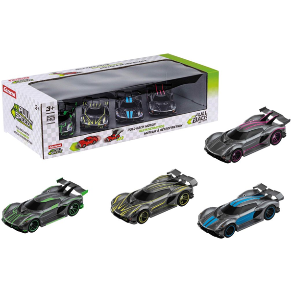 Hypercars Pack of 4 Pull and Speed