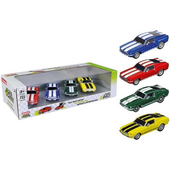 Ford Mustang '67 Pack of 4 Pull and Speed