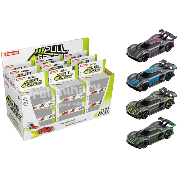 Hypercars, Display, Mixed 18pcs Pull and Speed