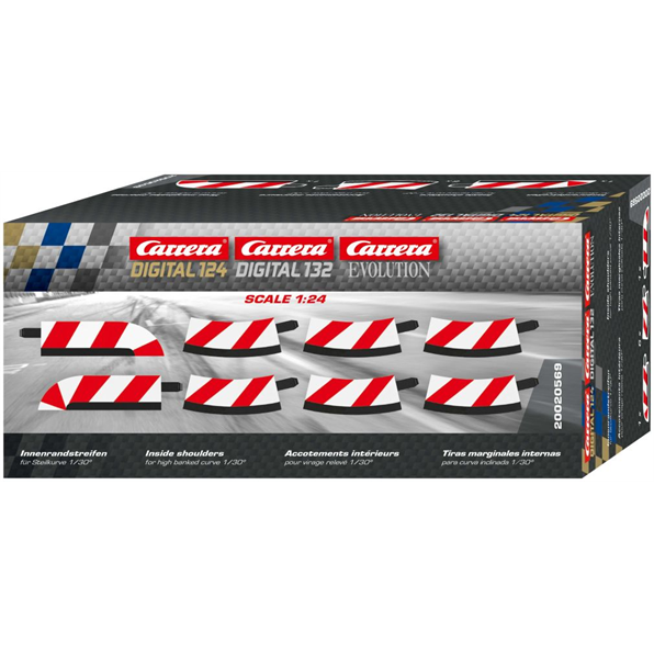 Inside Shoulder for High Banked Curve 1/30 (6) - Slot Accessories