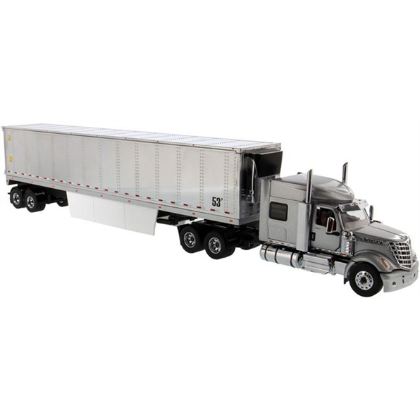International LoneStar Sleeper 53' Refrigerated Van Silver Chrome Plated