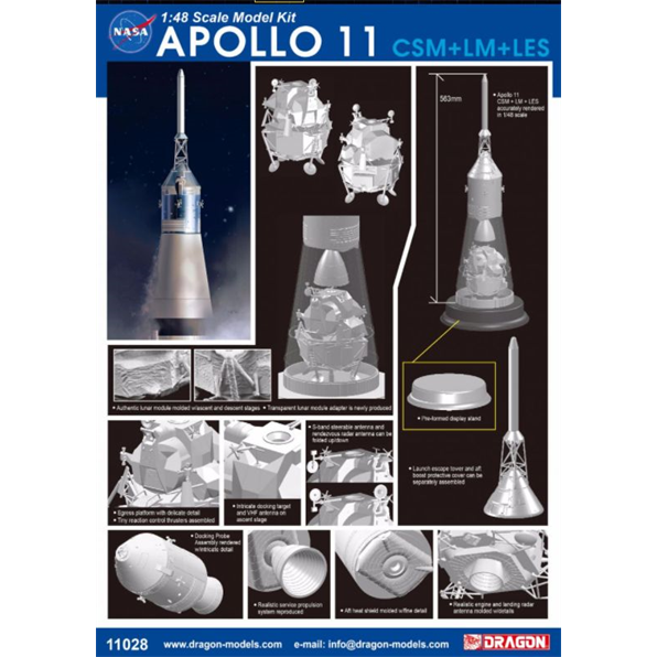 Apollo 11 CSM + LM + LES