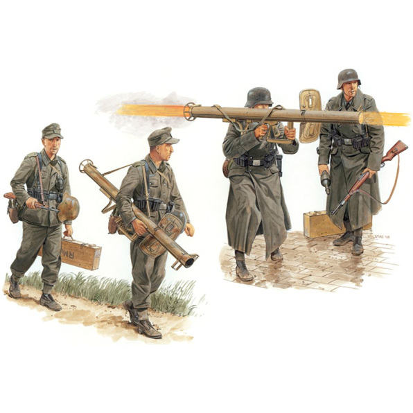German Anti-Tank Team w/Panzerschreck (Gen2) 4 Figures
