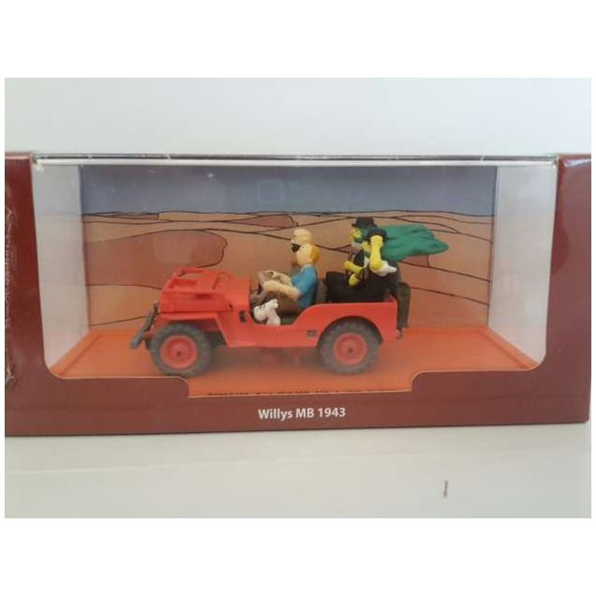 Willys Jeep MB - Tin Tin Land of Black With figures in car