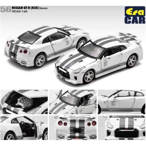 Nissan GT-R (R35) Advan X Sauras White White/Black Stripe 2020