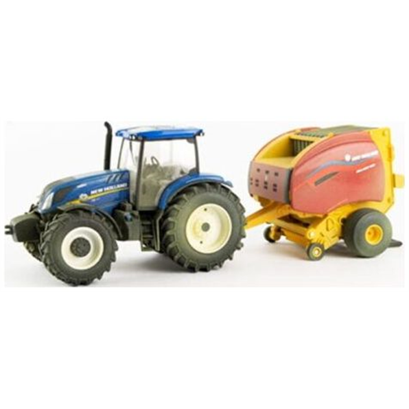 New Holland T6.180 with Baler Dirty versio