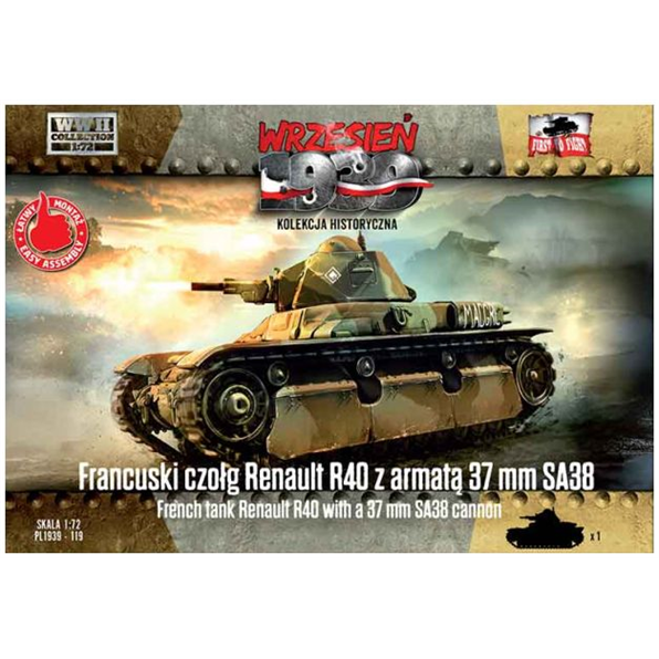 French Renault R40 Tank w/SA38 Gun