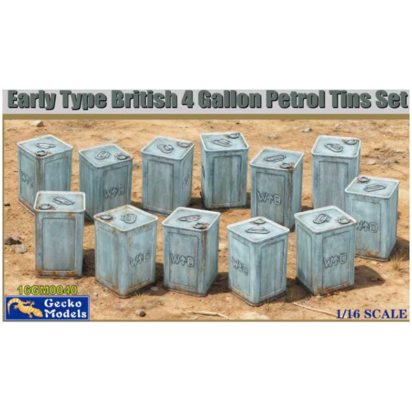 Petrol Tins 4 Gallon Early Type British (x12)