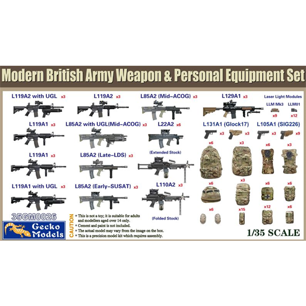 British Army Weapon + Personal Equipment Set